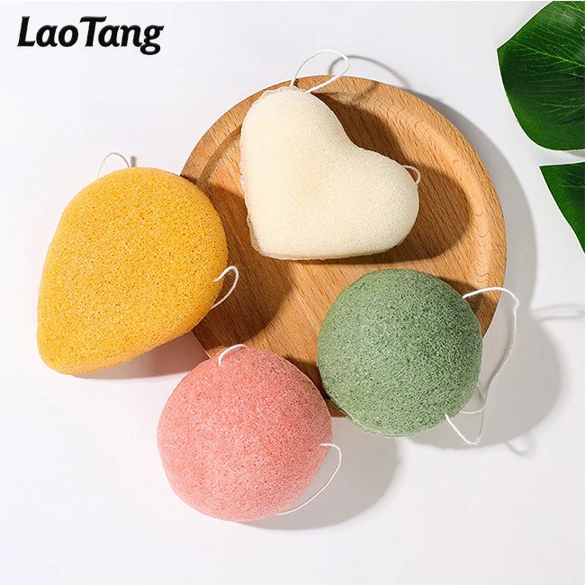 Private Label Organic Pure Color Konjac Skin Clearing Sponge