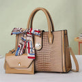 2025 Oem Big White Ladies Designer Quality Luxury Hand Bag Leather Women Full Set