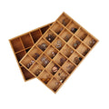 Natural Bamboo Jewelry Display Tray Shop Counter Jewelry Storage Organizer Pendant Ring Display Tray