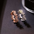 Fashion Butterfly Ring Cubic Zirconia Rose Gold Silver Women Jewelry Crystal Adjustable Diamond Butterfly Ring