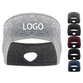 Winter Windproof Cycling Ear Muffs Warmer Protection Ski Fleece Women Ponytail Sport Wide Warm Headband