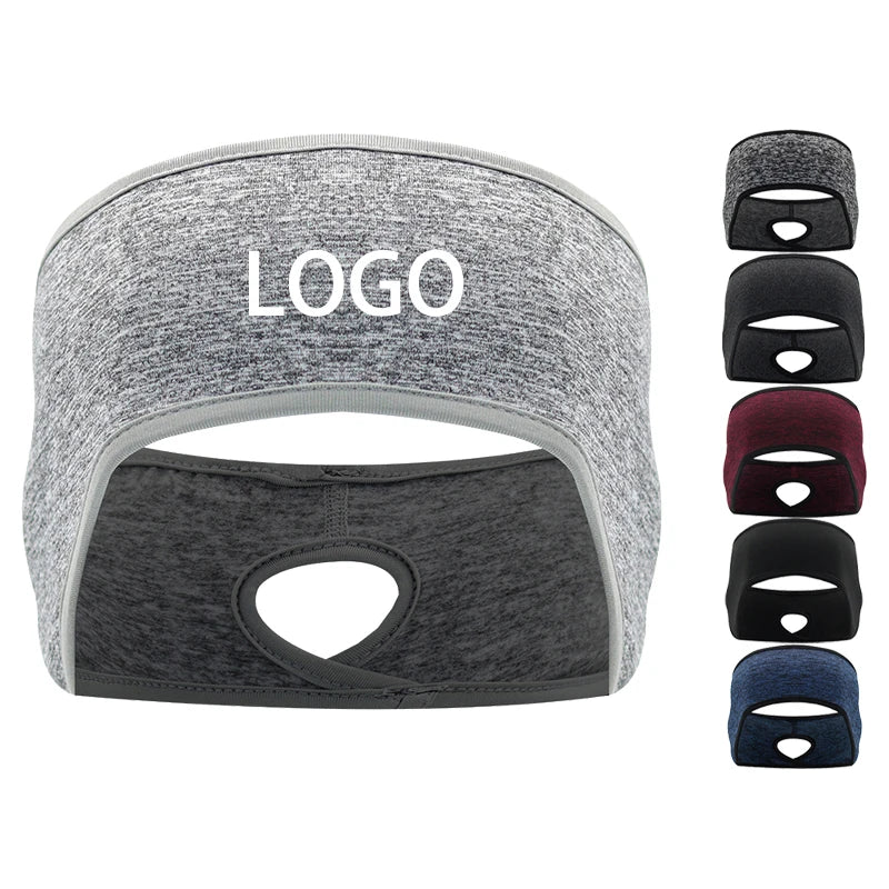 Winter Windproof Cycling Ear Muffs Warmer Protection Ski Fleece Women Ponytail Sport Wide Warm Headband