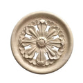 European Style Large round Flower Unfinished Wood Appliques Onlays for Furniture Decoration for Living Room and Outdoor Use