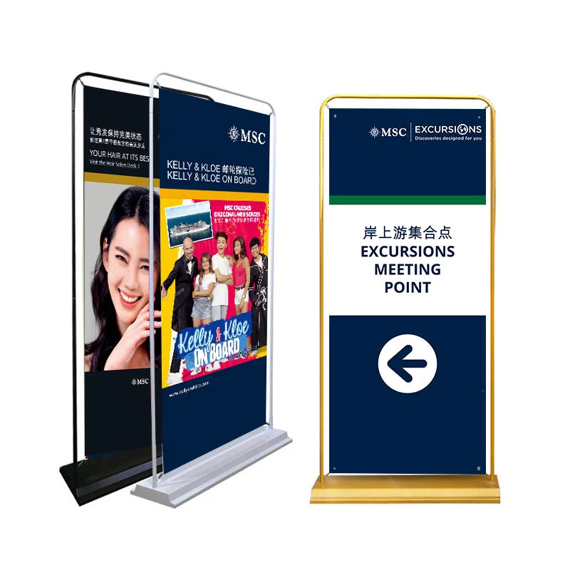 Promotional Door Shape Banner Stand60x160/80x180cm Trade Show Banner Stand Advertising