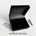 High Gloss Men's Accessory Gift Box Lustrous Satin Lined Cufflink Tie Clip Box Leatherette Paper Jewelry Display Packaging Case