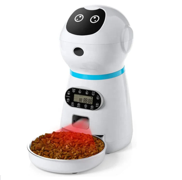 Wholesale 3.5L Voice Recorder Timed Cat Feeder With Desiccant Bag Control 4 Meals Per Day Automatic Intelligent Pet Feeder