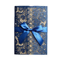 Dark-blue Marriage Invitation Card Laser Holiday Card Lace Design