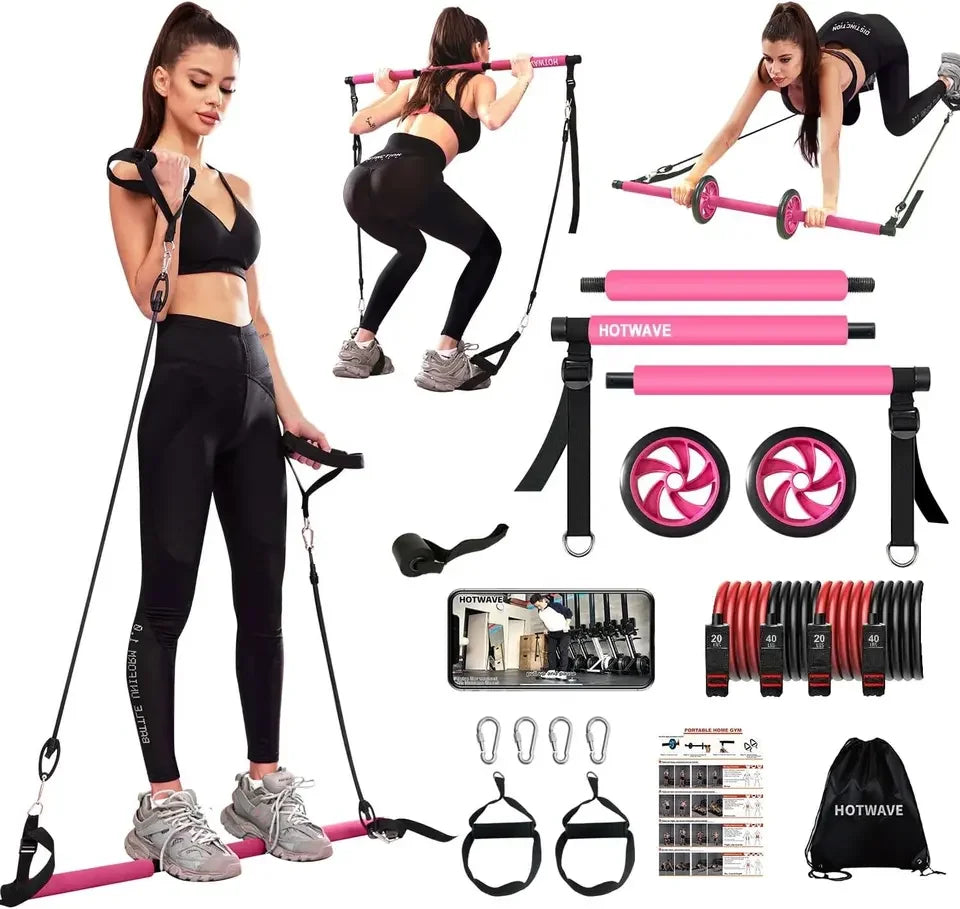 MR Pilates Bar Kit TPE Material High Elasticity Fitness Exercise Toning Tubes with Customized Color & Logo MR-0023