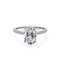 Luxury Big Diamond Engagement Ring 925 Sterling Silver Wedding 3ct Oval Zirconia Ring for Fine Jewelry Gift