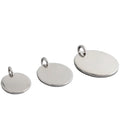 925 Sterling Silver  Round Coin Charms Pendants Women Jewelry