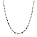 2021 Fashion Silver Color Link Ladies Necklace Metal Sweater Choker Collar Party Present Chains