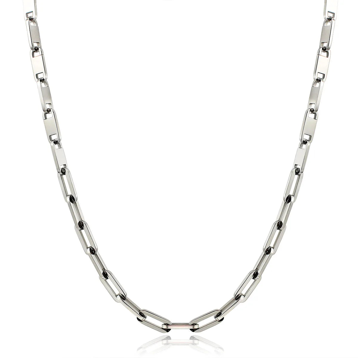 2021 Fashion Silver Color Link Ladies Necklace Metal Sweater Choker Collar Party Present Chains