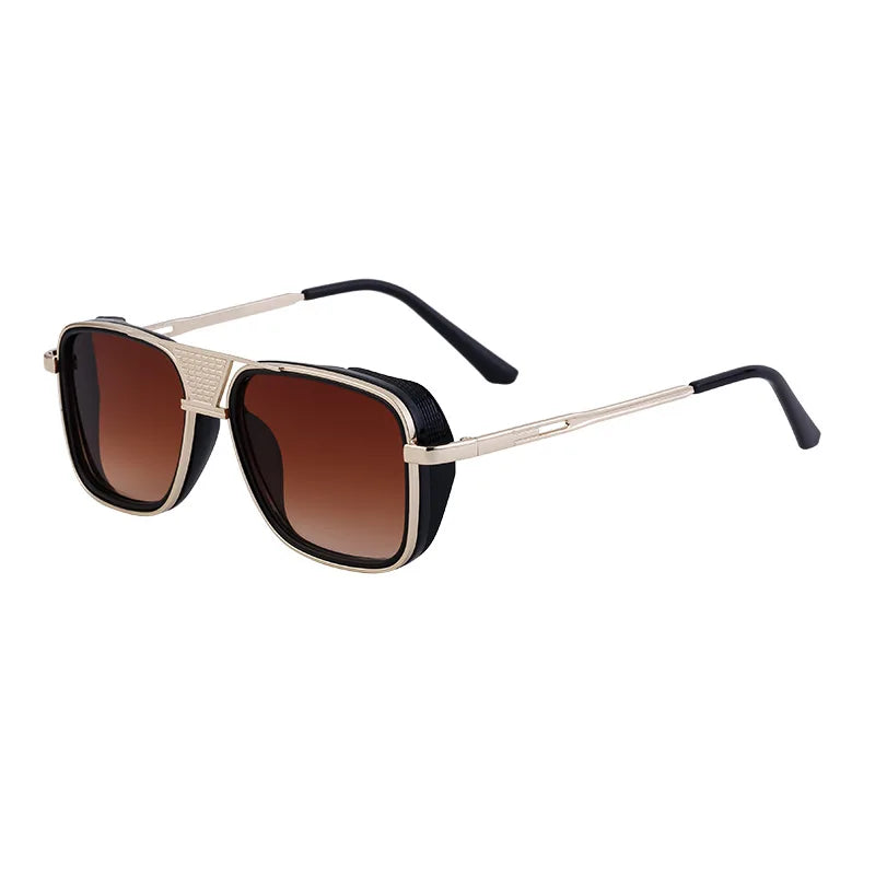 2024 Ins Classic Punk Luxury Sunglasses Men High Quality Metal Fashion Eyeglasses Frames Trend Uv400 Lentes d Sol Custom logo