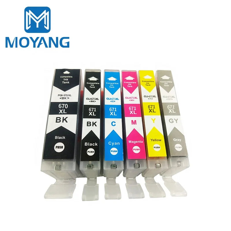 MoYang Compatible for CANON PGI-670 CLI-671 Ink Cartridge PIXMA MG5760/MG6860/MG7760 Printer Cartridges PGI670 CLI671