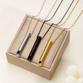 Black Gold Plated Stainless Steel Whistle Necklace Simple Meditation Anti Anxiety Women Men Pendant Couple Necklaces Jewelry