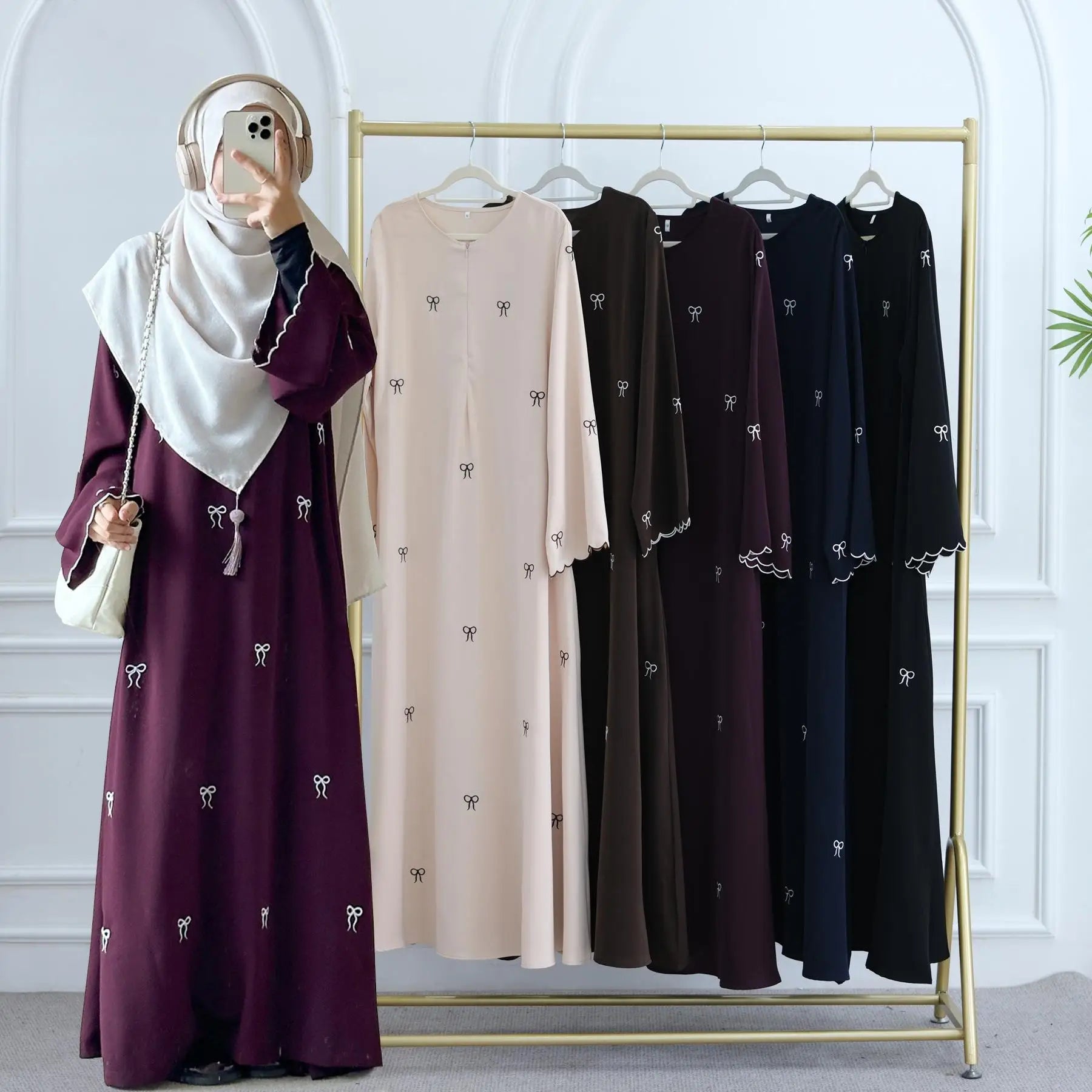 Court Style French Dress With Thin Waist Long Sleeves Vintage Printing High-grade Temperament Large Dresses for Women
