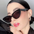 New Arrivals Fashion UV400 Designer Black PC Cat Eye Frames Sunglasses for Women