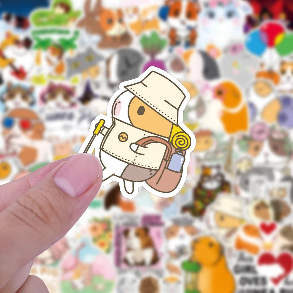 50Pcs Guinea Pig Sell VSCO Decoration Environmental protection Sticker Packs for Waterproof Boot Following Stationery