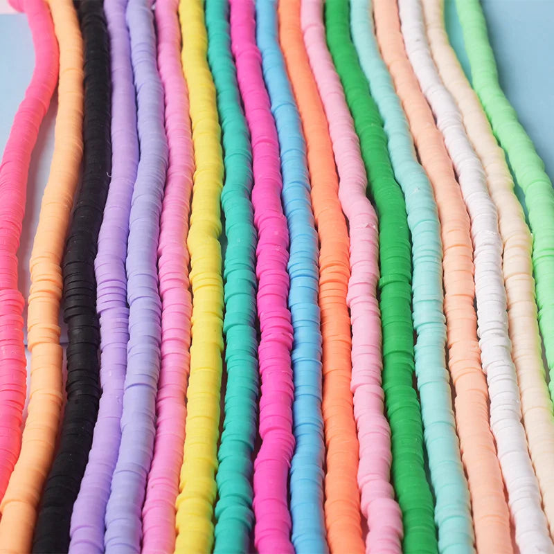 6mm Colored Polymer Soft Clay Diy Bracelet Necklace Jewelry Accessories
