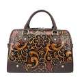 Wholesale Real Cow Leather Square Handbag for Women Embossed Flower Pattern Pillow Handbag Zipper Portable for Winter Spring