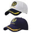 New 5 Panel Custom Embroidered Logo White Captain Cotton Baseball Cap Yacht Ship Boat Sailor Captain Hat for Men and Women
