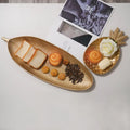 Golden Pineapple Shape Compote Leaf Tray Pine Wood Production with Environmental Paint