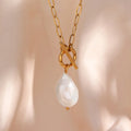Tendencias 2025 New 18K Gold Plated Stainless Steel Romantic Baroque - Style Pearl Summer Necklace - Stylish Jewelry for Women