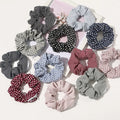 For Wholesale Cloth Sweet Zipper Hair Scrunchies Custom Elastic Hair Band with Hidden Pocket Large Size