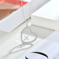 Newest OEM Heart Cross Pendant White Gold Cross Pendant 925 Sterling Silver Custom Moissanite for Women Daily Womens Jewelry