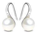 Fashion New Copper Women Earrings Brief Ear Hook Geometric Jewelry Earrings Symmetry Delicate Pearl Earrings