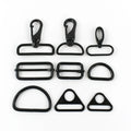 Meetee F4-6 F4-3 BF223 Black Dog Collar Buckle Set Hardware Bag Strap Hooks D Ring Connector Clasp Handbag Adjustment Buckles