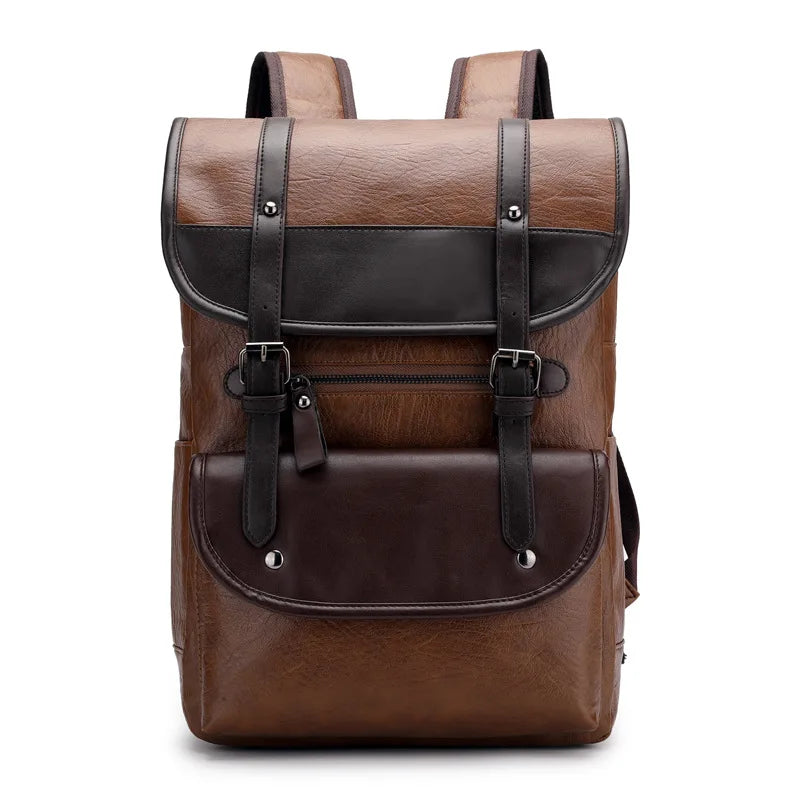 SG0533 Wholesale China Luxury Men's PU Leather Backpack Multifunctional Leather Laptop Backpack Travel Backpack Custom logo