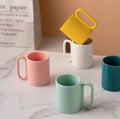 Drop Shipping Nordic Ins Ceramic Mug Ceramic Coffee Cup Creative Ring Handle Simple Ceramic Water Cup