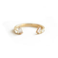 Laodun Hot Selling Creative Design S925 Ring Elegant Simple Minimalist Sterling Silver Thin CZ Diamond Rings Vermeil