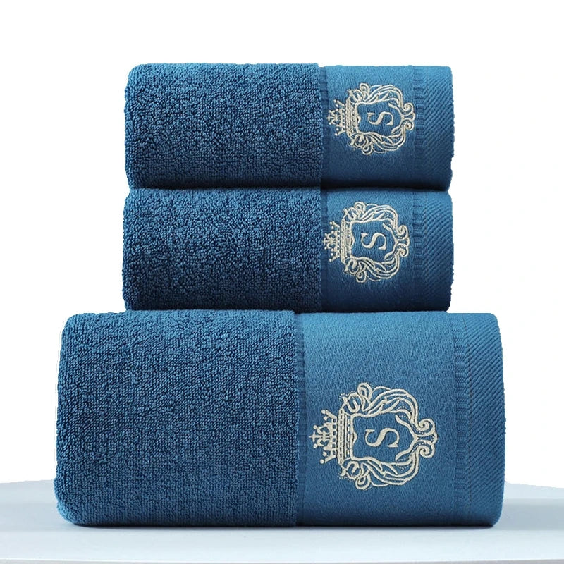 Luxury 100% Cotton Terry Bath Towels Customizable White with Embroidered Logo Woven Design Quick-Dry for Adults-for Hotels Spas