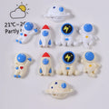 Yiwu Wintop Hot Sale White Color Satellite Spaceman Rocket Design Flatback Resin Charms for Mobile Cover