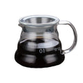 360ml/600ml/800ml Hand Pour Over Drip Brewer - Borosilicate Glass Pot Coffee Pot