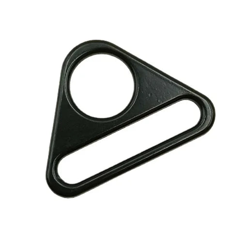 Zinc Alloy Black Triangle Buckle Triangle Adjuster Ring for Backpack Pet Collar Handbag Strap