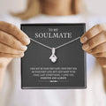 SC Valentine's Day to My Soulmate Necklace Fine S925 Sterling Silver Necklace Luxury Zircon Mermaid Tail Pendant Necklace Women