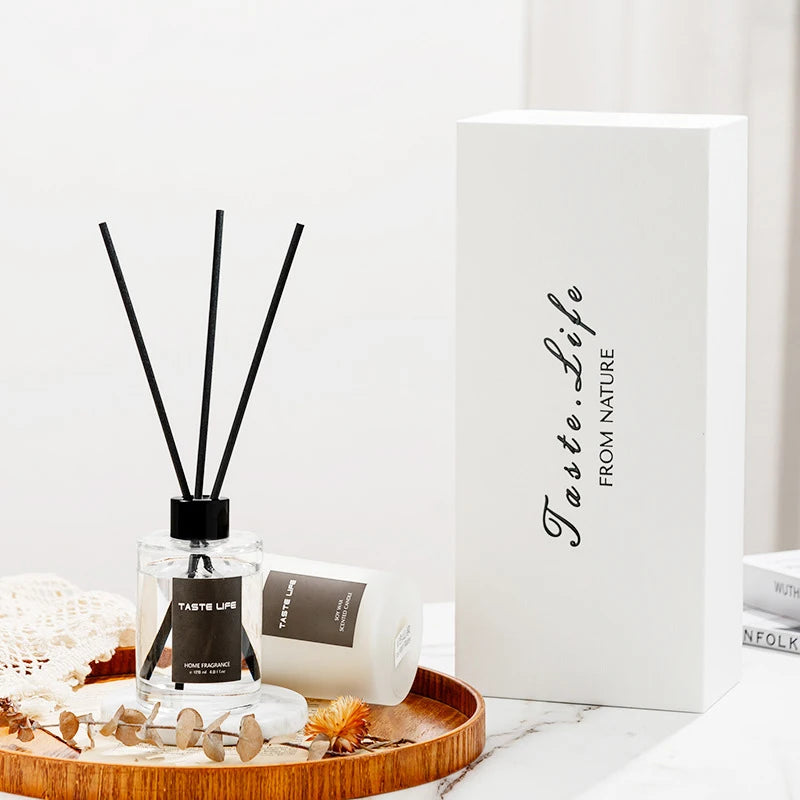 Multi Scents 140g 120ml Luxury Home Decor Perfumed Scented Candle and Fireless Aroma Diffuser Gift Set Box