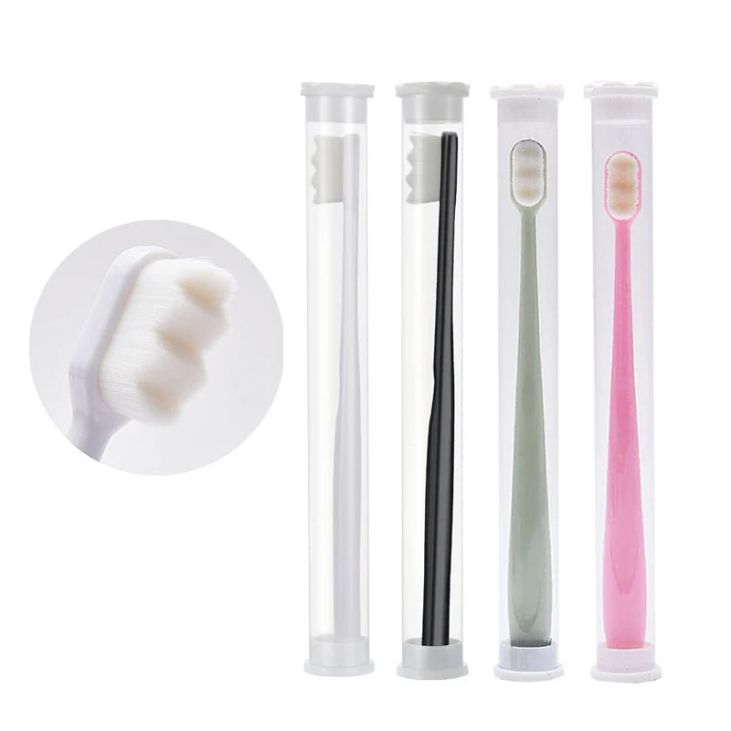 Soft Toothbrush Micro Nano Extra Soft Bristles Tooth Brush Manual Soft Toothbrush with 10000+ Bristles for Teeth Oral Gum Care