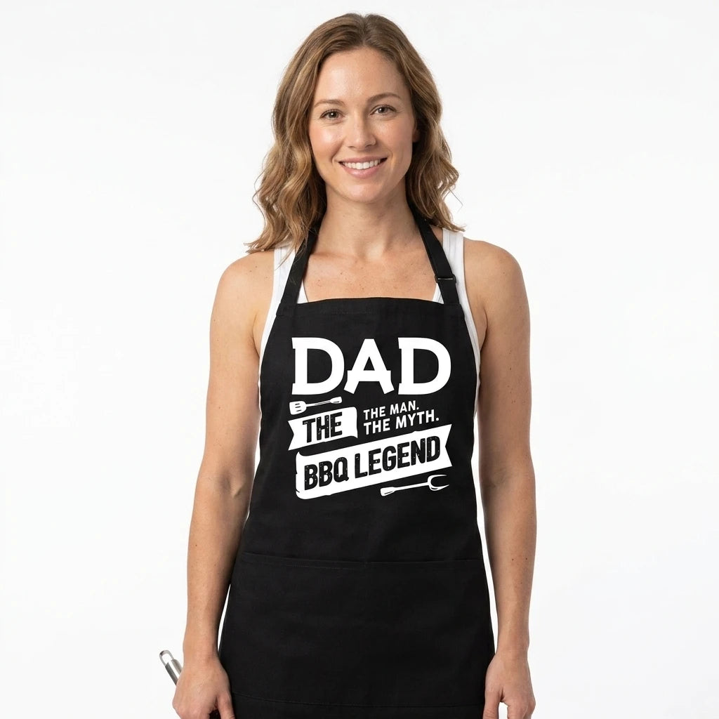 Custom Logo Printed BBQ Grill Waist Polyester Sleeveless Kitchen Apron Made of Cotton by Toolya Apron Funny