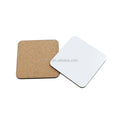 Wholesale Custom Design 3.75inches Heat Transfer MDF Blank Sublimation Coasters Modern White Glossy Cork Backed Desktop Use