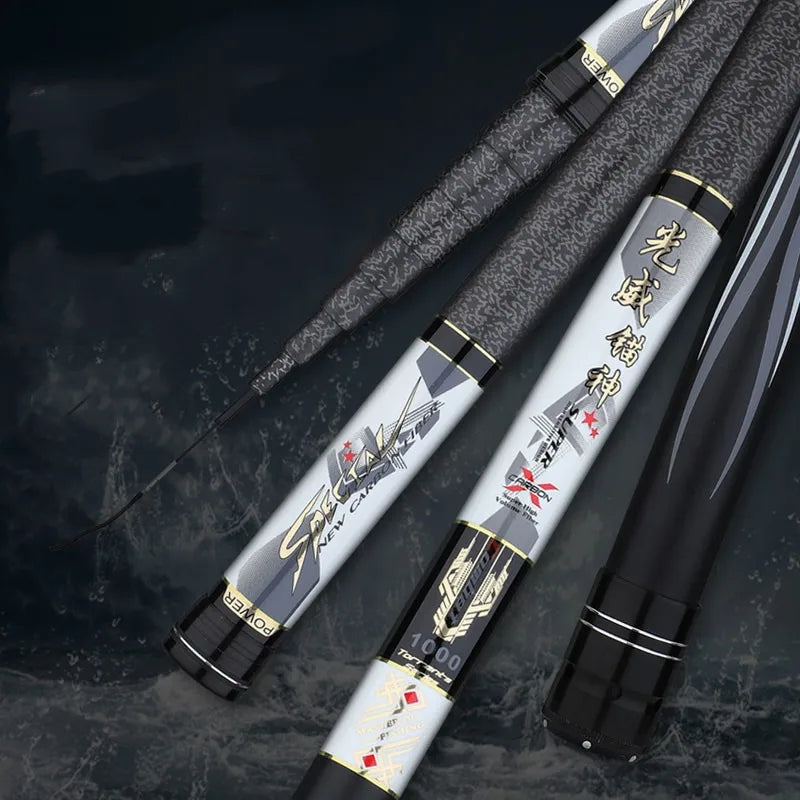 High Quality 19 Tone 6H Long Carp Super Light Super Hard High Carbon Fiber Telescopic Fishing Rod