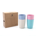 Eco Friendly Biodegradable Reusable Bathroom Cup Durable Toothbrush Holder Wheat Straw Fiber Cup