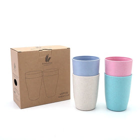Eco Friendly Biodegradable Reusable Bathroom Cup Durable Toothbrush Holder Wheat Straw Fiber Cup