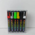 Erasable Neon Liquid Marker 12 Colors Dry-Erase Wet-Erase Ink 6mm Oblique Brush Tip Dual-Sided Writing Blackboard Whiteboard