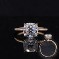 2025 Ring Jewelry Moissanite 14k 10k Sterling Silver Engagement Ring Cushion Cut 8x8mm d Color Vvs Moissanite Ring