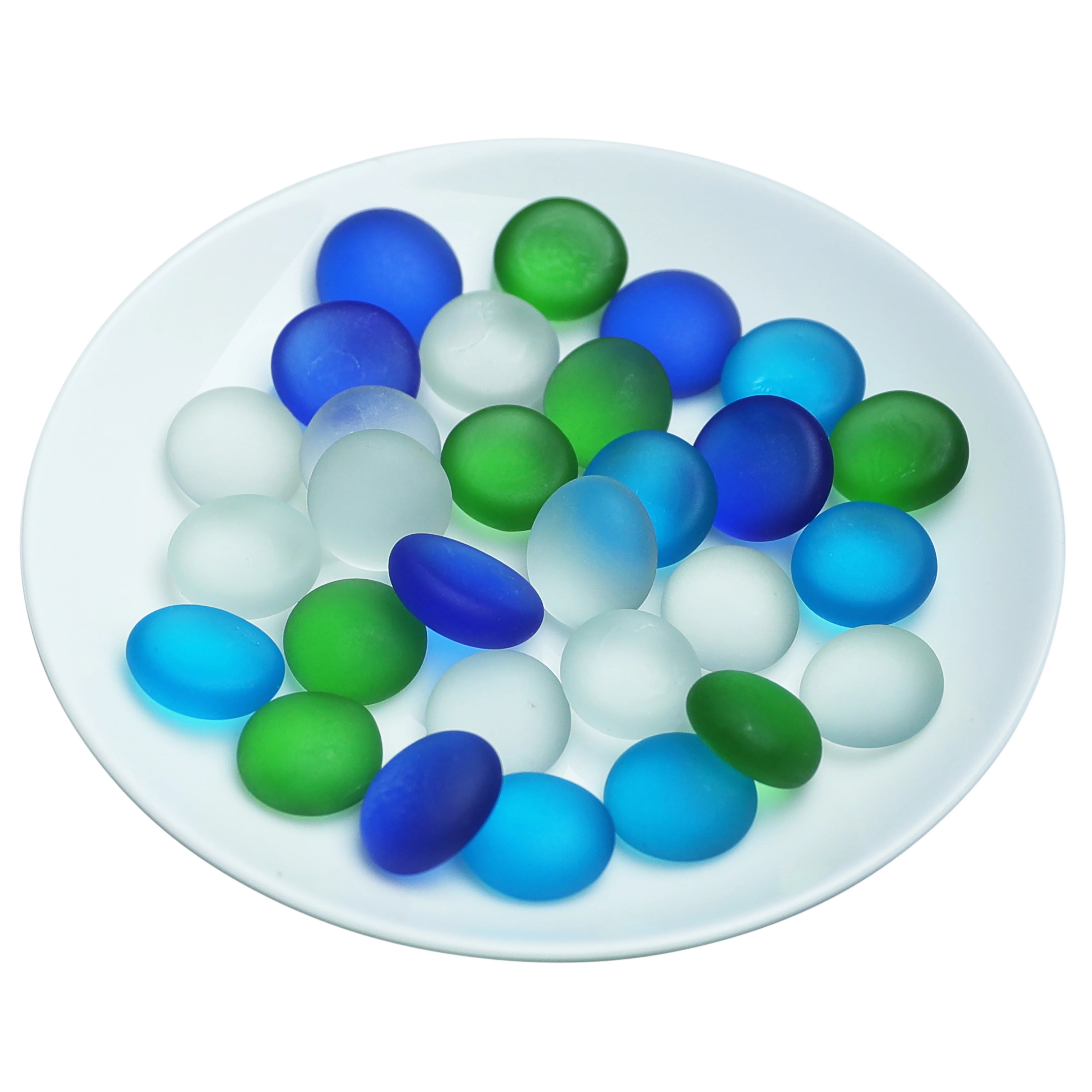 Factory Direct Multicolored Transparent Flat Glass Beads ECO-friendly for DIY Jewelry Supplies