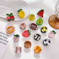 Wholesale Trendy Style Fruit Design Custom Shape Acetate Hair Clip 2-3cm Mini Cute Fruits and Balls Hair Claws Peach for Kids